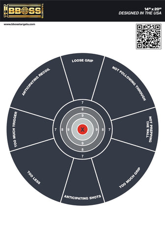 BBOSS TARGETS 14x20 Shooter Tutor Playbook Target