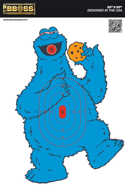 BBOSS TARGETS 20x30 COOKIE MONSTER Shooting Target