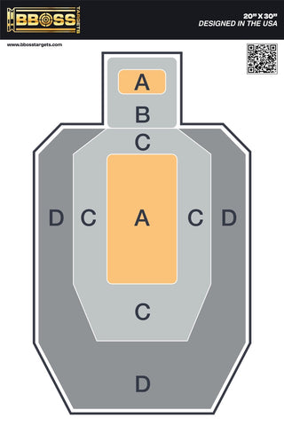 BBOSS TARGETS 20X30 USPSA/IPSC Precision Target