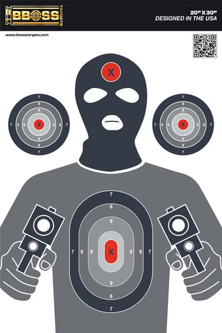 BBOSS TARGETS 20x30 Armed Threat Target