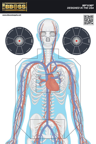 BBOSS TARGETS Human Anatomy 20x30 Shooting Target