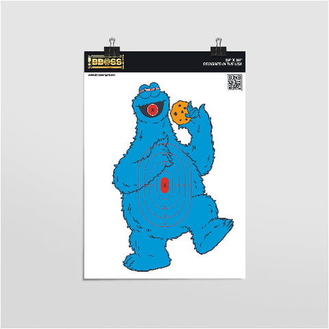 BBOSS TARGETS 20x30 COOKIE MONSTER Shooting Target