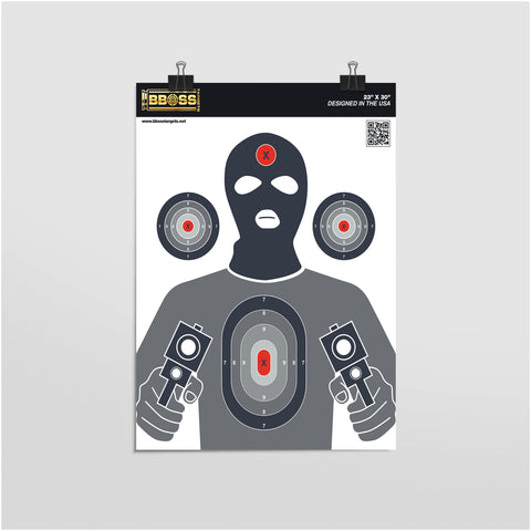 BBOSS TARGETS 20x30 Armed Threat Target